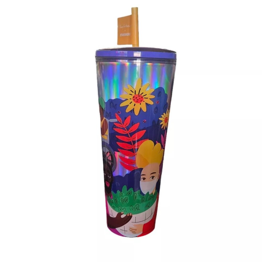 STARBUCKS Ananya Rao-Middleton  STARBUCKS Holographic Cold Cup Tumbler 24 oz